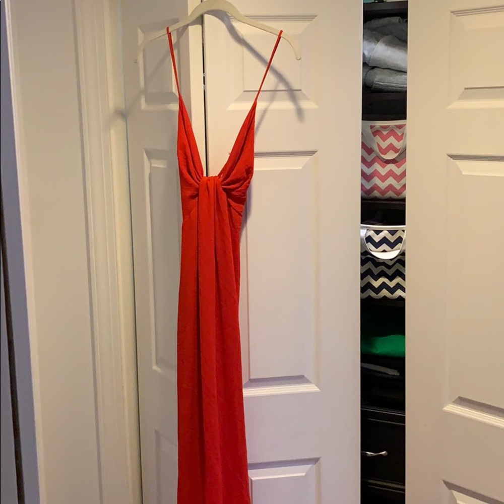 lightweight size m red maxi dress